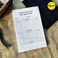 Oxynote "Financial Planner" Notepad - 8.2 inch x 5.6 inch - 31 Sheets_img_1