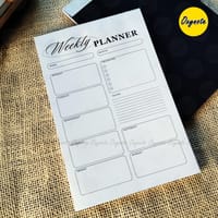 Oxynote "Weekly Planner" Notepad - 8.2 inch x 5.6 inch - 31 Sheets_img_1