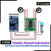 Pam8403 + Bluetooth Audio Receiver Board Combo 3W Stereo Class D Amplifier | Replace TDA2030, Pam8610, XH-M139_img_0