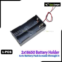 2S 18650 Battery Holder Case | 2 Slot 7.4V Lithium-Ion Battery Box with 6-Inch Wire Leads for DIY Projects_img_0