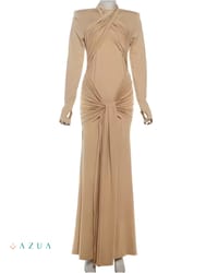 Ribbon Bandage Ruched Bodycon_img_2