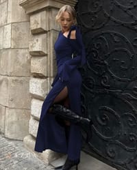 The NICOLA One Shoulder Crepe Dress_img_1