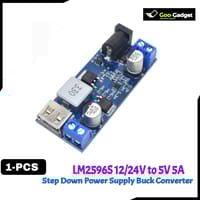 LM2596S DC-DC 24V/12V To 5V 5A Step Down Power Supply Buck Converter Adjustable USB Charging Module_img_0