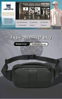 💥MENSPE Men Chest Bags Waist Pack Cross Body Bags_img_7
