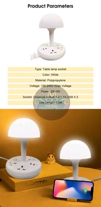 💥Doomhot Row socket Lamp Multifunctional European Standard Perforated Night Light_img_7