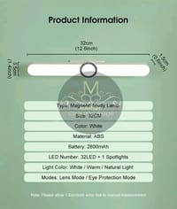 💥Auoyo Magnetic Study Lamp Dual Mode Switch Magnetic Absorption Three Color Reading Desk Lamp_img_1