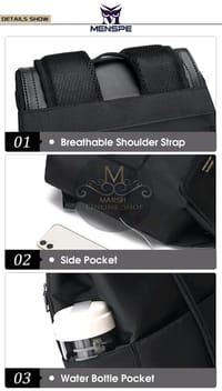 MENSPE Men Laptop Backpack Large Capacity Business Bag College Backpack Waterproof Travel Backpack_img_8