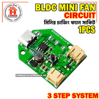 Type C USB Charging Small BLDC Fan Circuit Board 9V Boost Three Speed Stepless Speed Regulation Charging Handheld Fan Control Board_img_3