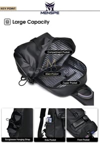 💥MENSPE Fashion Men Crossbody Bags Chest Bags for Men Sling Bag Fashion Pouch Bag_img_9