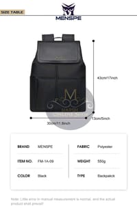 MENSPE Men Laptop Backpack Large Capacity Business Bag College Backpack Waterproof Travel Backpack_img_5