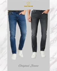 Jeans Pant 2 Pcs Combo (Light Blue & Dark Ash Wash) - 253068_img_1