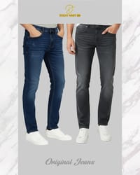 Jeans Pant 2 Pcs Combo ( Dark Blue & WashDark Ash) - 253067_img_1