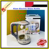 Kiam Electric Glass Kettle - PK824GL/BL-002 - 2L/1.8ltr - Glass Body - Double Dry-Boil Protection - Automatic Over Heat Protection - Kitchenware Electric Kettle_img_0