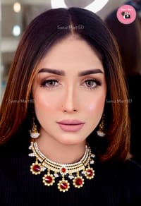 Luxury Premium Quality Indian Style Multi Stone Red Color Necklace set_img_0