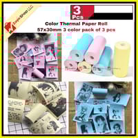 Thermal Paper color thermal paper Roll 57x30mm 3 color pack of 3 pcs_img_0