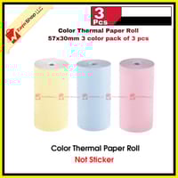 Thermal Paper color thermal paper Roll 57x30mm 3 color pack of 3 pcs_img_1