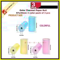 Thermal Paper color thermal paper Roll 57x30mm 3 color pack of 3 pcs_img_2