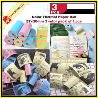 Thermal Paper color thermal paper Roll 57x30mm 3 color pack of 3 pcs_img_5