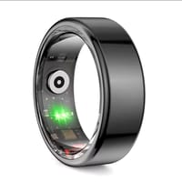 Smart Finger Ring for Fitness Tracking – With Magnetic Charging Cable – (Ring Size – 9) -Black_img_0