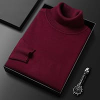 Classic Maroon Turtleneck Sweater_img_1