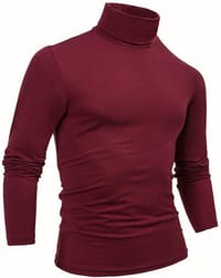 Classic Maroon Turtleneck Sweater_img_2