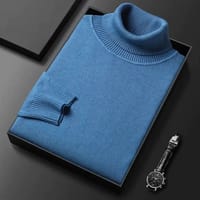 Classic Sky Blue Turtleneck Sweater_img_1