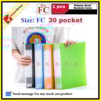 Display Book FC Legal Size 30 or 40 pocket Plastic File Folder Display Presentation Book Random color- 1pcs_img_2