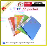 Display Book FC Legal Size 30 or 40 pocket Plastic File Folder Display Presentation Book Random color- 1pcs_img_3