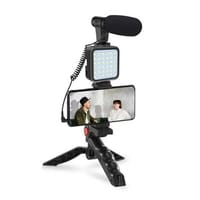 AY-49 Video Vlogger Kits With Microphone & LED Fill Light Mini Tripod_img_0
