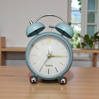 Vintage Twin Bell Quartz Alarm Clock – Stylish Table Clock_img_1