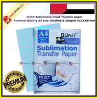 QUAF Sublimation Heat Transfer paper Premium Quality A4 size 100sheets 100gsm 210X297mm_img_0