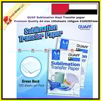 QUAF Sublimation Heat Transfer paper Premium Quality A4 size 100sheets 100gsm 210X297mm_img_5