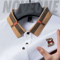 White - Heritage Check Collar Polo T-Shirt_img_1