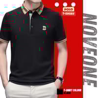 Black - Heritage Check Collar Polo T-Shirt_img_0