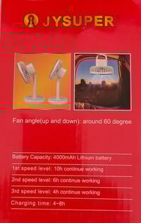 JYSUPER JY-2217 Rechargeable Fan_img_4