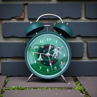 Astronaut Moon Design Twin Bell Alarm Clock – Silent Analog Desk Clock for Bedroom & Study_img_0