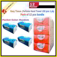 Easy Tissue Perfume Hand Towel 150 pcs 1 ply Pack of 12 pcs bundle_img_0