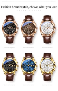 OLEVS 5610 New Luxury Fashion Glass Quartz Analog Men Watch-Water Resistant_img_1