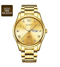 Olevs Luxury Men’s Quartz Watch(White,Black-White, Gold,  Black-Gold)_img_2