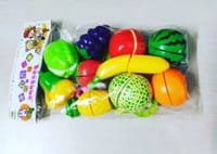 Play Food Toy cutting Fruit & Food cutter Set play Kitchen Kits early Education Toys for Girls AND BOYS 10 Pcs_img_2