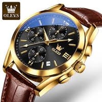 Artificial Leather Chronograph Wrist Watch For Men_img_0