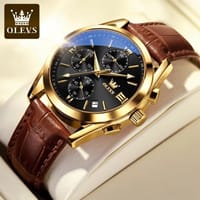 Artificial Leather Chronograph Wrist Watch For Men_img_1
