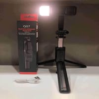 Q07 Foldable Mini Tripod & Selfi Stick with LED Light Bluetooth Remote Shutter_img_2
