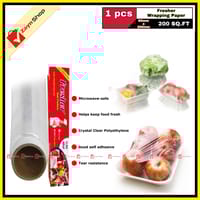 Fresher Plastic Stretch Wrapping ploy paper (200 SQ.FT) for keeping Food fresh Food grade-1 Roll_img_0