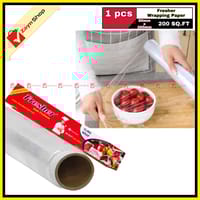 Fresher Plastic Stretch Wrapping ploy paper (200 SQ.FT) for keeping Food fresh Food grade-1 Roll_img_1
