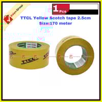 Scotch Tape Yellow TTCL 2.5cm wide Big Size 130 meter 1 pcs_img_3