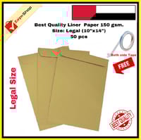 Envelope (Legal 10''x14'' ) and size liner Paper 150 GSM ( 50 pieces Bundle )_img_0