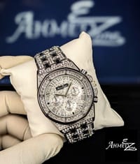 Iced Out Watch Silver Color Unisex_img_2