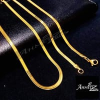 Premium Golden Flat Snake Neck Chain Unisex Chain_img_1
