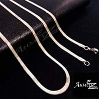 Premium Silver Color Flat Snake Neck Chain_img_1